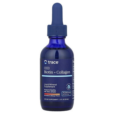 Ionic Biotin + Collagen, Strawberry Mango, 75,000 Mcg