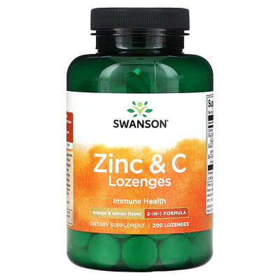 Zinc & C Lozenges, Orange & Lemon, 200 Lozenges