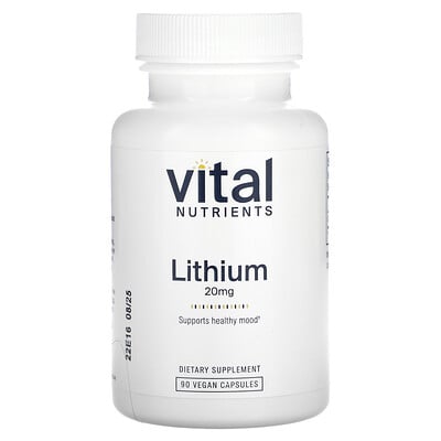 Lithium , 20 Mg , 90 Vegan Capsules