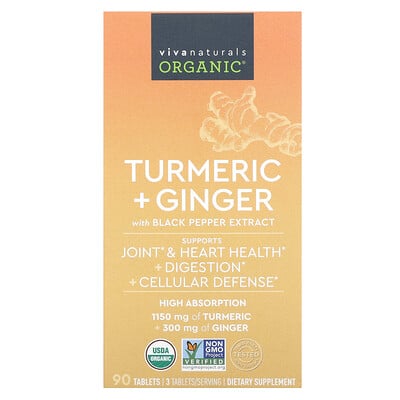 Organic, Turmeric + Ginger
