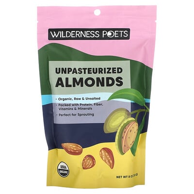 Organic Unpasteurized Almonds, Unsalted