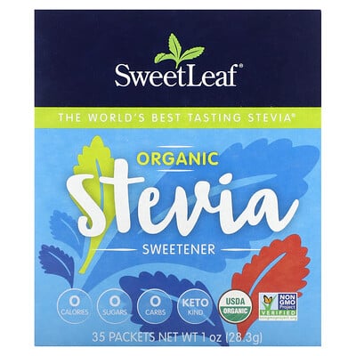 Sweetleaf, Organic Stevia Sweetener, 35 Packets