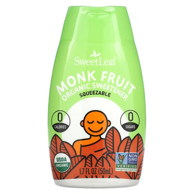 Sweetleaf, Monk Fruit Organic Sweetener Squeezable