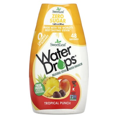 Sweetleaf, Water Drops, Delicious Stevia Water Enhancer, Tropical Punch