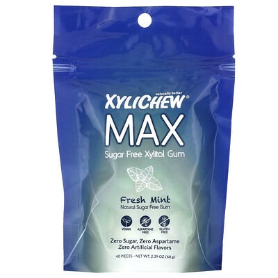 Xylichew, Max, Fresh Mint, 40 Pieces