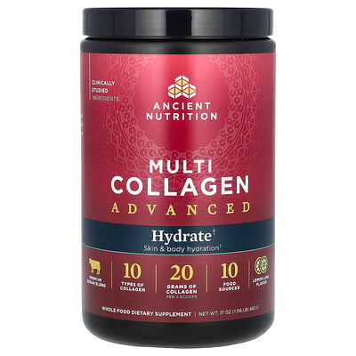 Multi Collagen Advanced, Hydrate, Lemon Lime