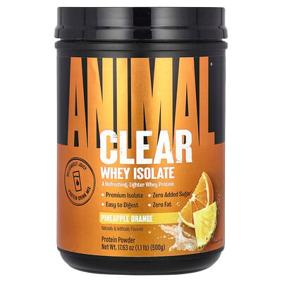 Clear Whey Isolate, Pineapple Orange, 1.1 Lb