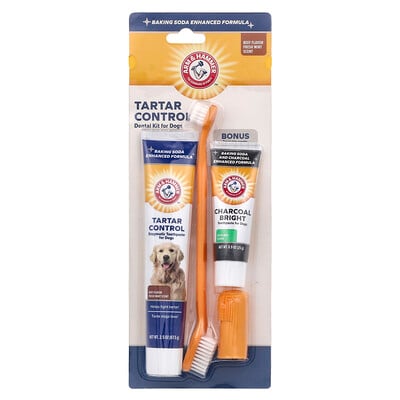 Tartar Control Dental Kit For Dogs, Beef, 4 Piece Kit