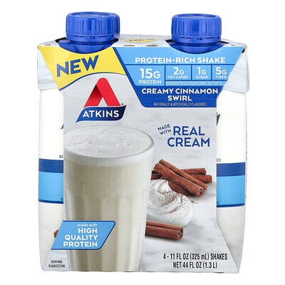 Protein-rich Shake, Creamy Cinnamon Swirl , 4 Shakes, Each