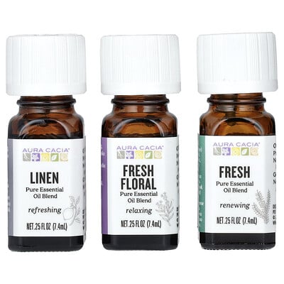 Fresh Home, Pure Essential Oil Blends, 3 Bottles, Each