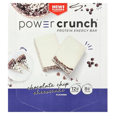 Power Crunch Protein Energy Bar, Chocolate Chip Cheesecake, 12 Bars