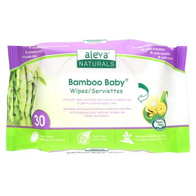 Bamboo Baby Wipes, 30 Wipes
