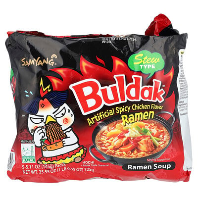 ™, Ramen Soup, Spicy Chicken, Stew Type, 5 Packs, Each