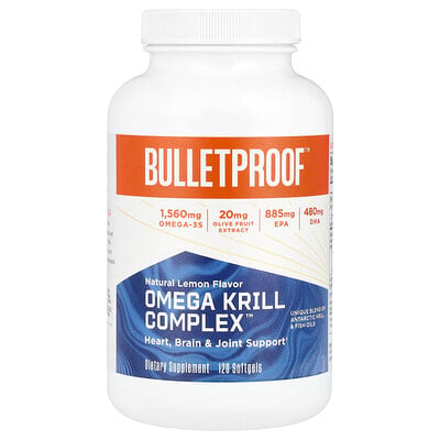 Omega Krill Complex™, Natural Lemon , 120 Softgels