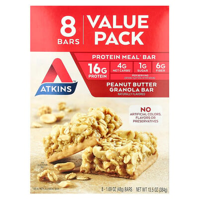Protein Meal Bar, Peanut Butter Granola, 8 Bars, Each