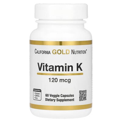 Vitamin K, 120 Mcg, 60 Veggie Capsules