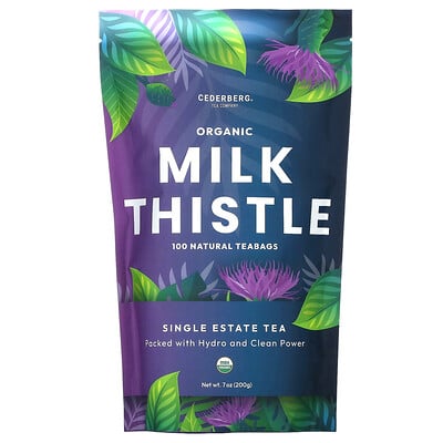 Single Estate Tea, Organic Milk Thistle, Caffeine Free, 100 Natural Tea Bags