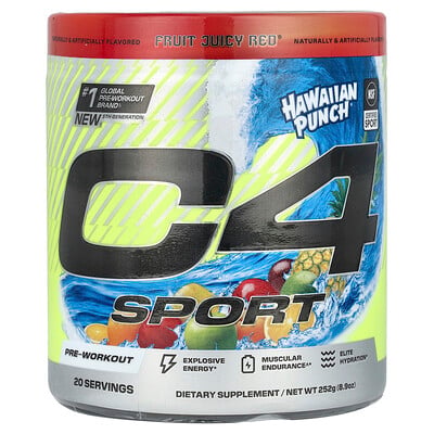 C4 Sport, Pre-workout, Hawaiian Punch® Fruit Juicy Red®