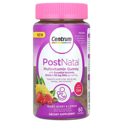 Postnatal Multivitamin Gummy, Mixed Berry & Lemon, 60 Gummies