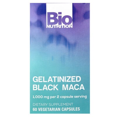 Gelatinized Black Maca, 60 Vegetarian Capsules