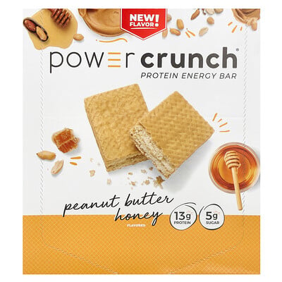 Power Crunch Protein Energy Bar, Peanut Butter Honey, 12 Bars, Each