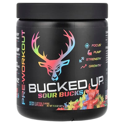 Pre-workout, Sour Bucks, Sour Gummy Candy