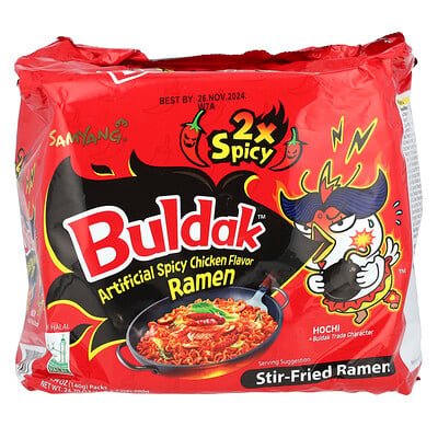 ™, Stir-fried Ramen, Spicy Chicken, 2x Spicy, 5 Packs, Each