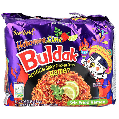®, Stir-fried Ramen, Spicy Chicken, Habanero Lime, 5 Packs, Each