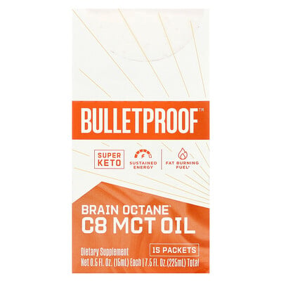 Brain Octane® C8 Mct Oil , 15 Packets, Each
