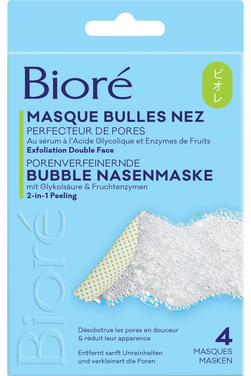 Masque Bulles Nez Perfecteur De Pores Au Sérum À L'acide Glycolique Et Enzymes De Fruits