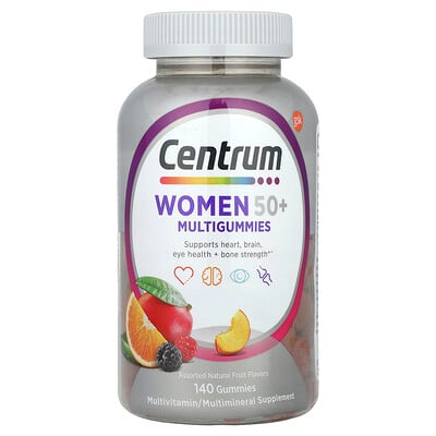 Women 50+ Multigummies, Assorted Natural Fruit, 140 Gummies
