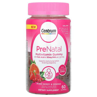 Prenatal Multivitamin Gummy, Mixed Berry & Orange, 60 Gummies