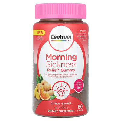 Morning Sickness Relief Gummy, Citrus Ginger, 60 Gummies