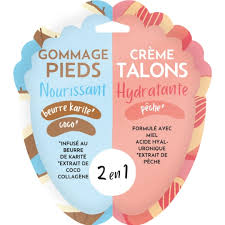 Soin Pieds Duo Gommage Pieds Nourrissant Crème Talons Hydratante