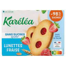 Biscuits Lunette Fraise Sans Sucres Ajoutés