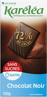 Chocolat Noir 72% Sans Sucres