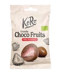 Fraises Lyophilisées Enrobées De Chocolat Au Lait Entier Bio