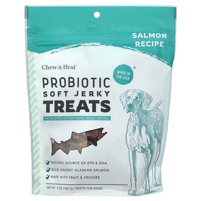 Probiotic Soft Jerky Treats, For Dogs, Salmon