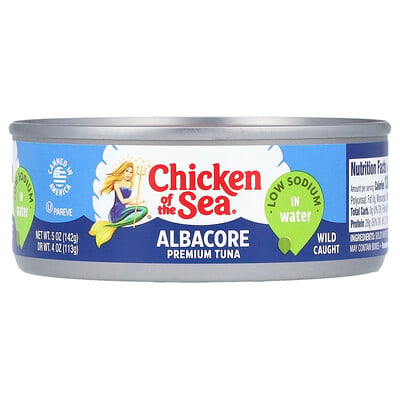 Albacore, Premium Tuna In Water, Low Sodium