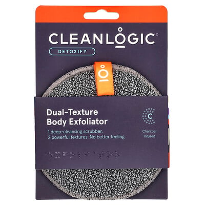 Detoxify, Dual-texture Body Exfoliator, 1 Count