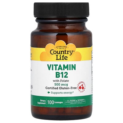 Vitamin B12 With Folate, Cherry, 100 Lozenges