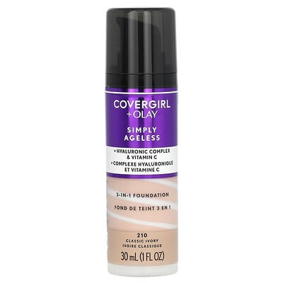 Olay Simply Ageless, 3-in-1 Foundation, 210 Classic Ivory