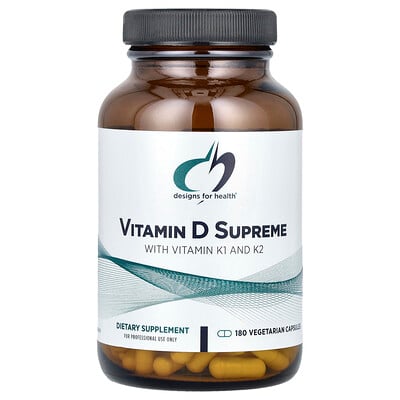 Vitamin D Supreme With Vitamin K1 And K2, 180 Vegetarian Capsules