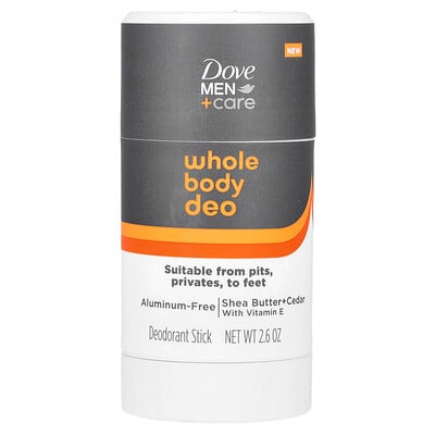 Men + Care, Whole Body Deo, Deodorant Stick, Shea Butter + Cedar With Vitamin E