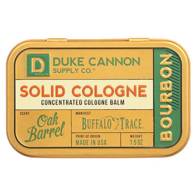 Solid Cologne, Bourbon, Oak Barrel
