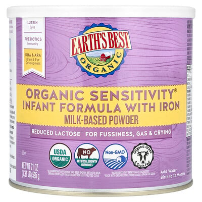 Organic Sensitivity Infant Formula With Iron