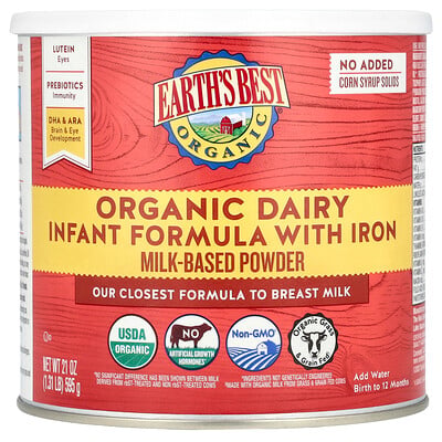 Organic Dairy Infant Formula With Iron, Birth To 12 Months
