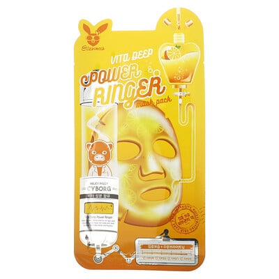 Milky Piggy Cyborg, Vita Deep Power, Ringer Beauty Mask Pack, 1 Sheet Mask