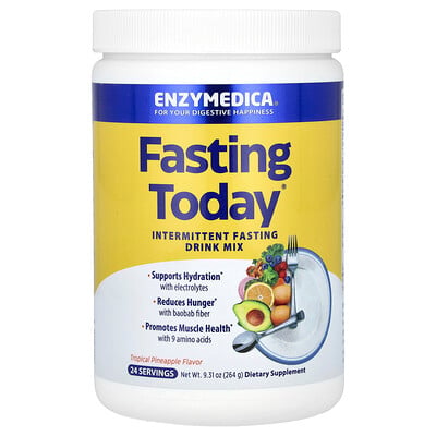 Fasting Today, Intermittent Fasting Drink Mix, Tropical Pineapple