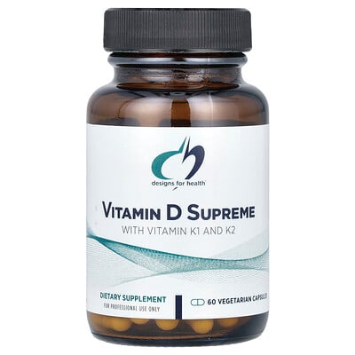 Vitamin D Supreme With Vitamin K1 And K2, 60 Vegetarian Capsules